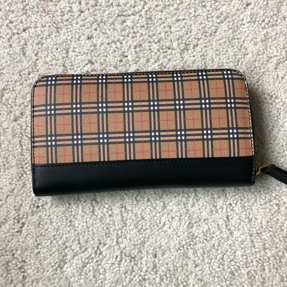 Burberry Handbags - Authentic Burberry check zip around wallet